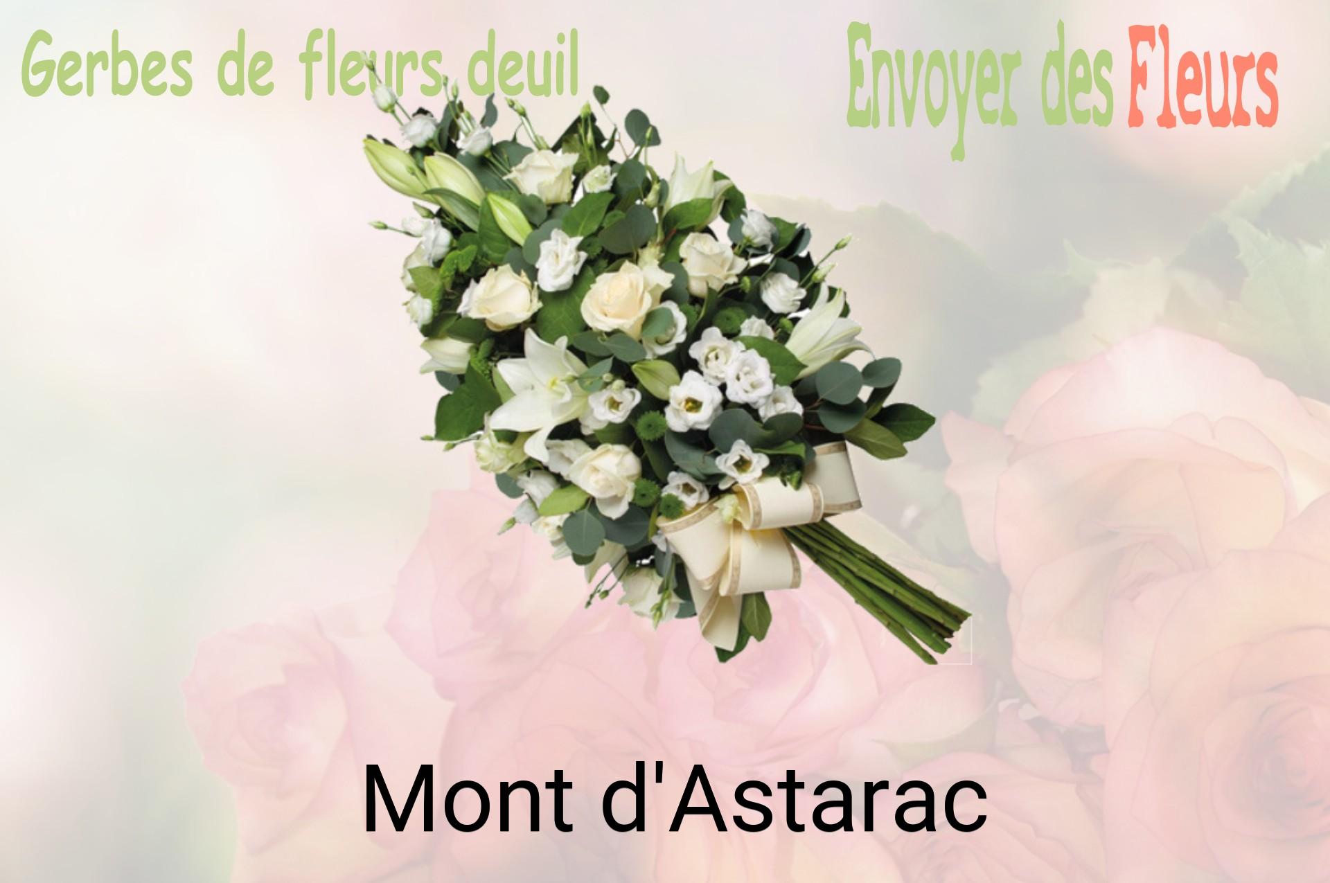 Gerbe de fleurs de deuil livrée à Mont-d'Astarac